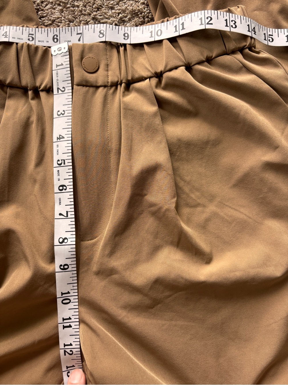 Varley Kayson Wide leg Pant Trousers Camel soft flex material Medium - Picture 10 of 11